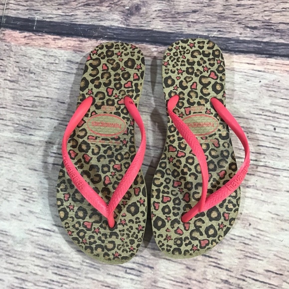 animal flip flops size 2